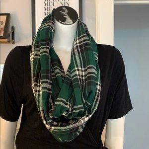 Plaid infinity scarf